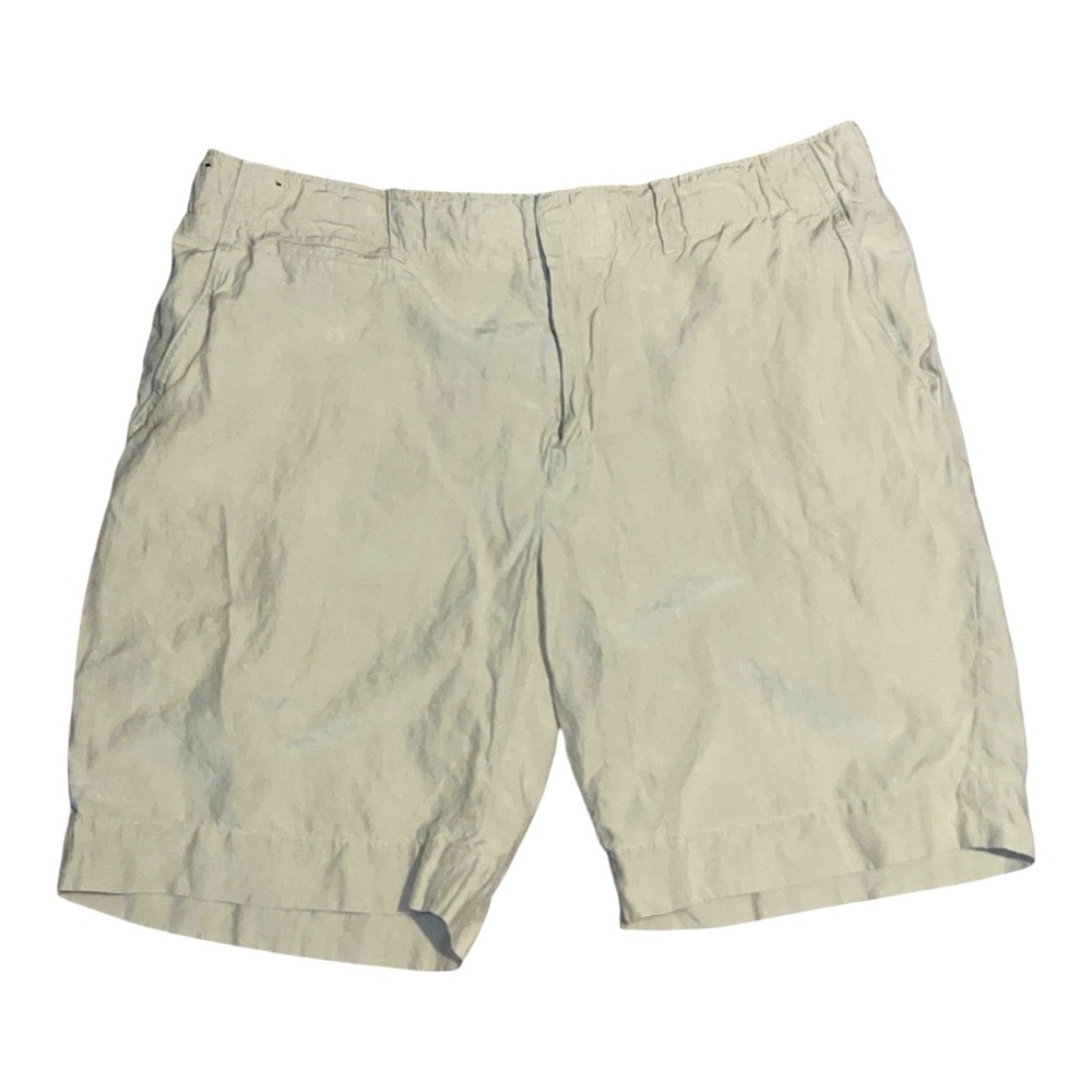Polo Ralph Lauren silk linen blend tan shorts size 38 beach preppy summer XL